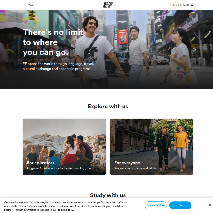 ef.com homepage screenshot