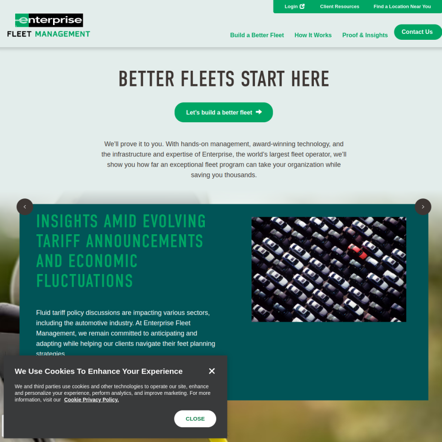 efleets.com homepage screenshot