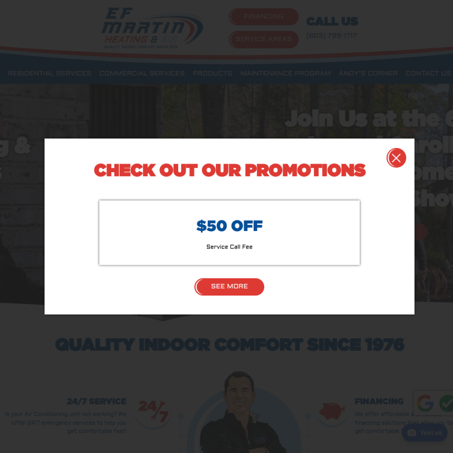 efmartin.com homepage screenshot