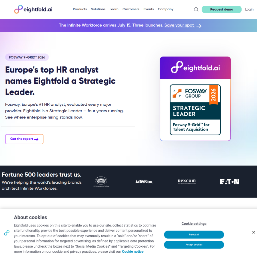 eightfold.ai homepage screenshot