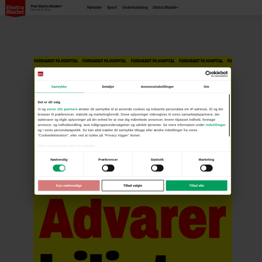 ekstrabladet.dk homepage screenshot