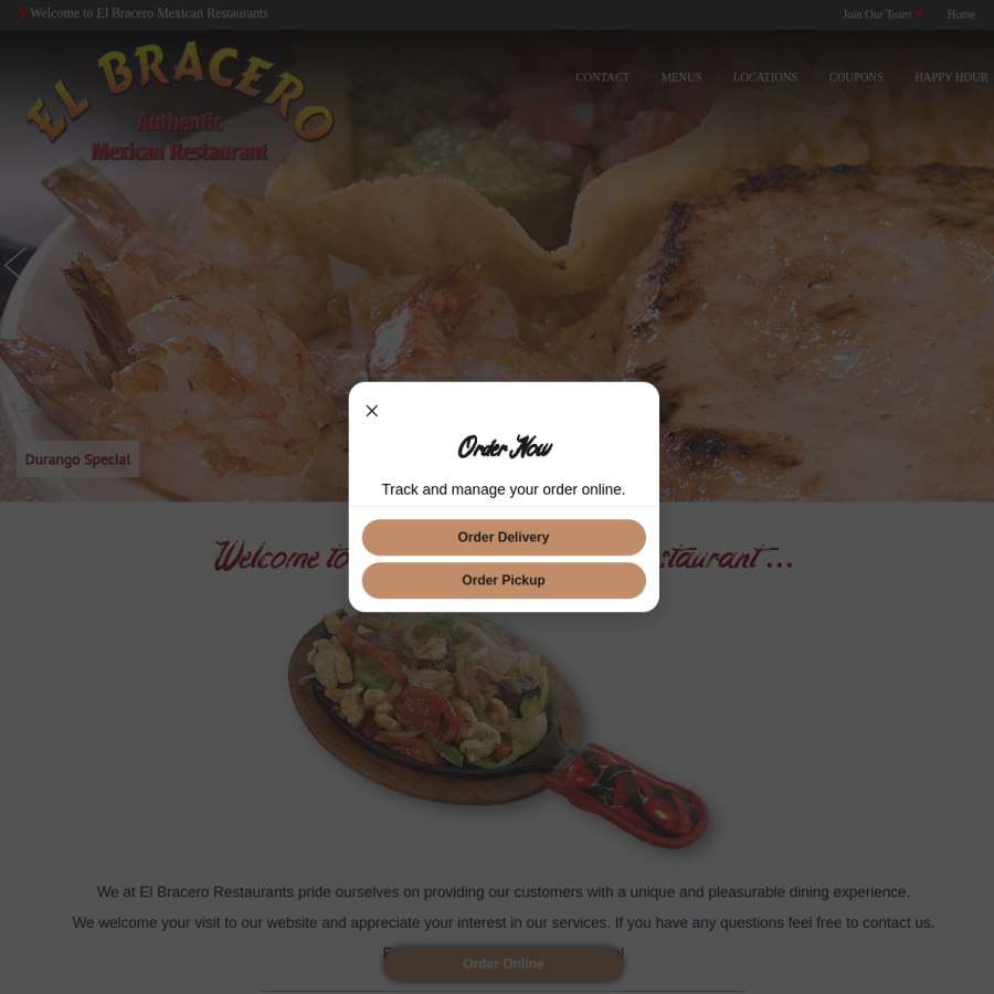 elbraceromexican.com homepage screenshot