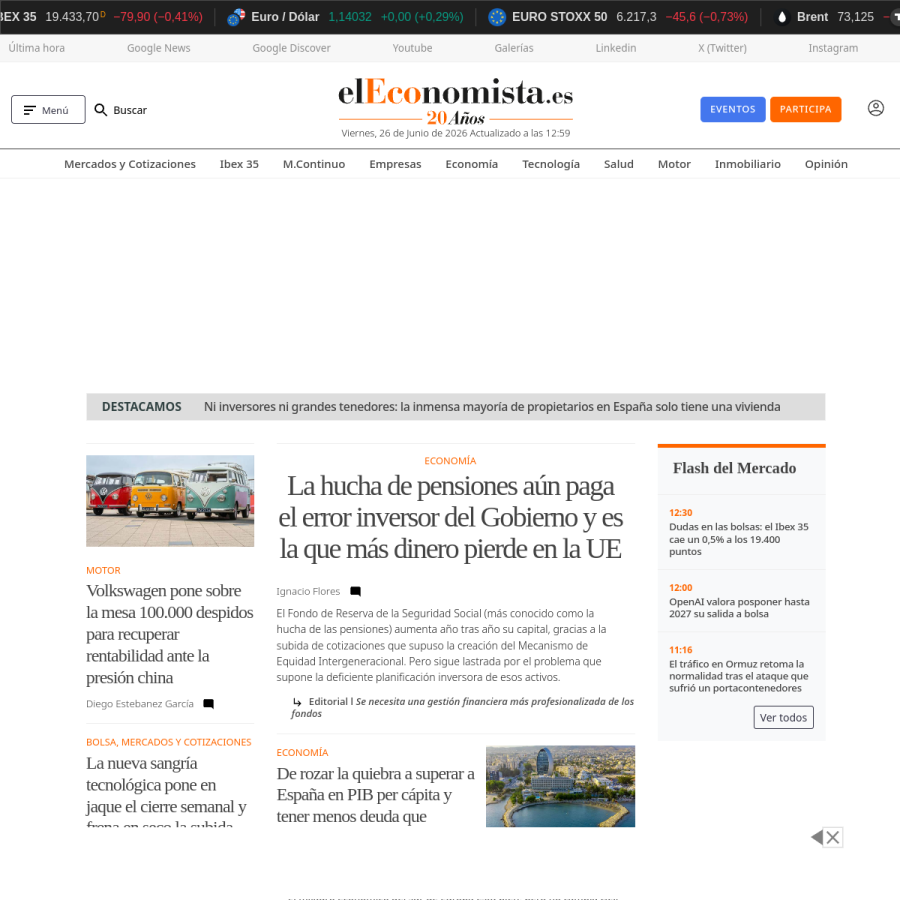eleconomista.es homepage screenshot