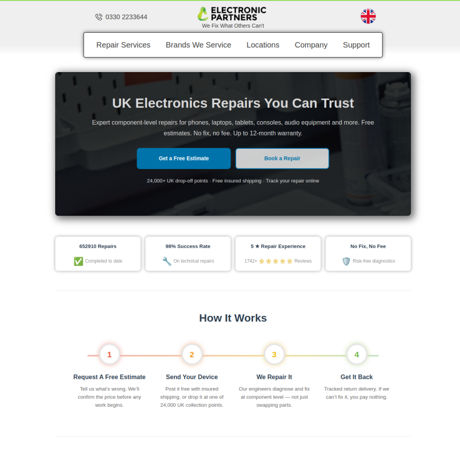 electronic.partners homepage screenshot