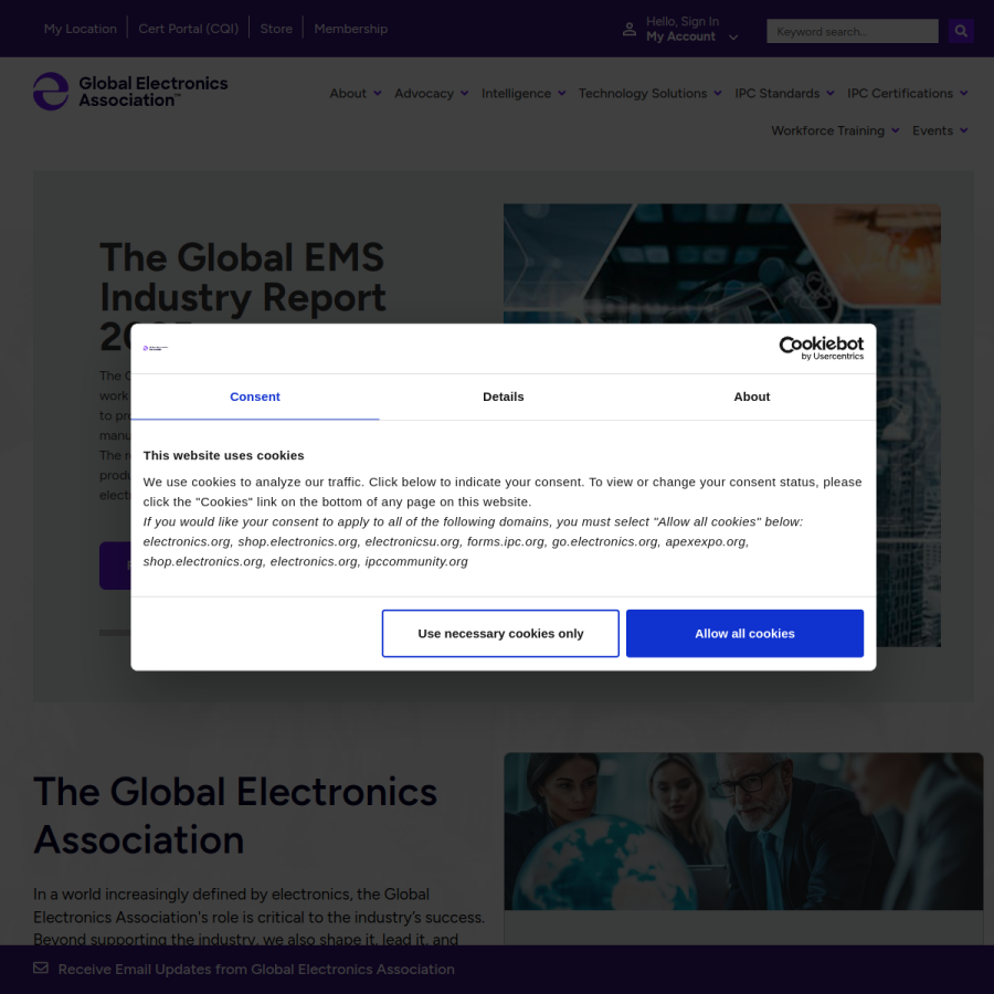 electronics.org homepage screenshot