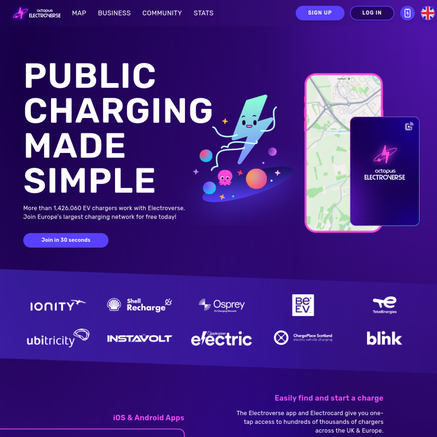 electroverse.com homepage screenshot