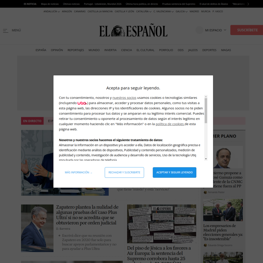 elespanol.com homepage screenshot