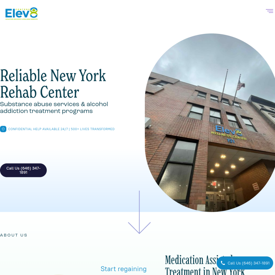 elev8centers.com homepage screenshot