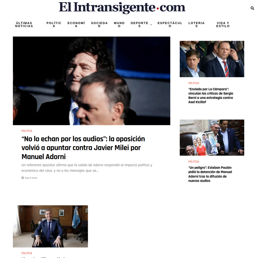 elintransigente.com homepage screenshot