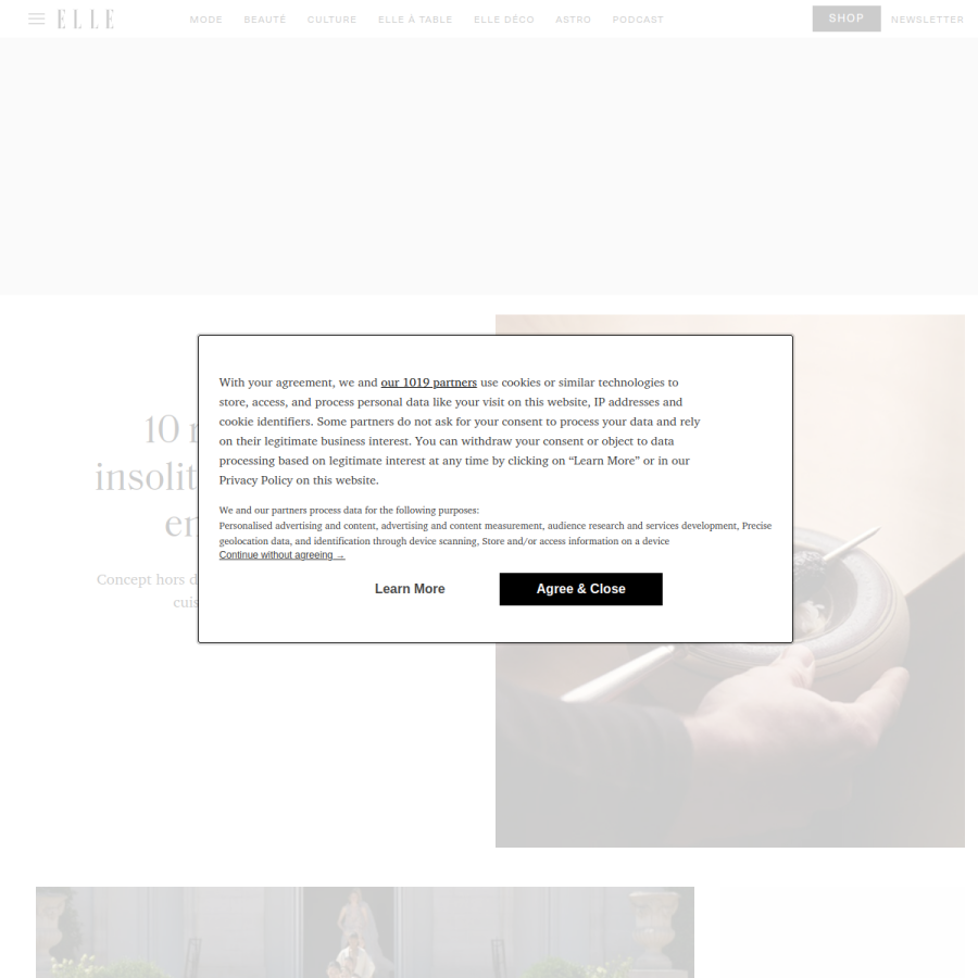 elle.be homepage screenshot