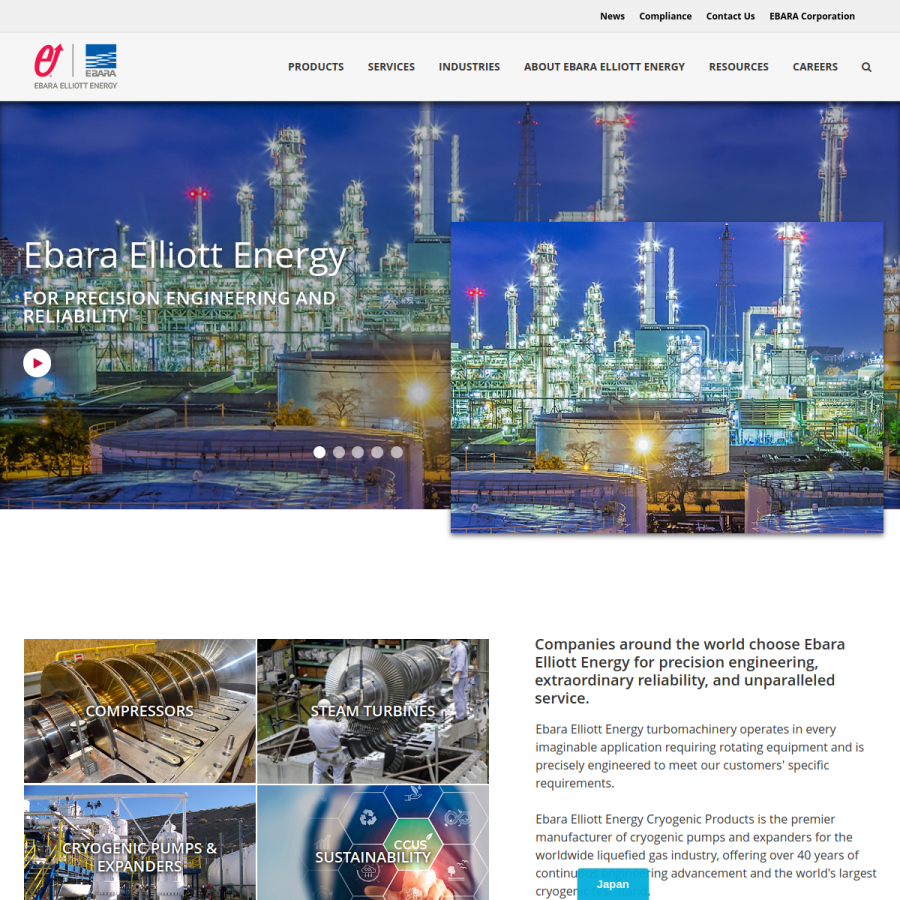 elliott-turbo.com homepage screenshot