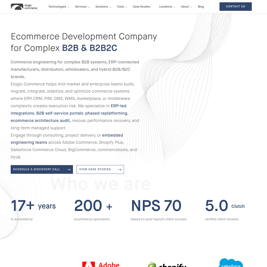 elogic.co homepage screenshot