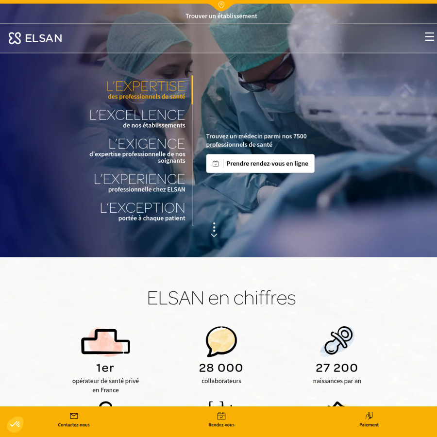 elsan.care homepage screenshot