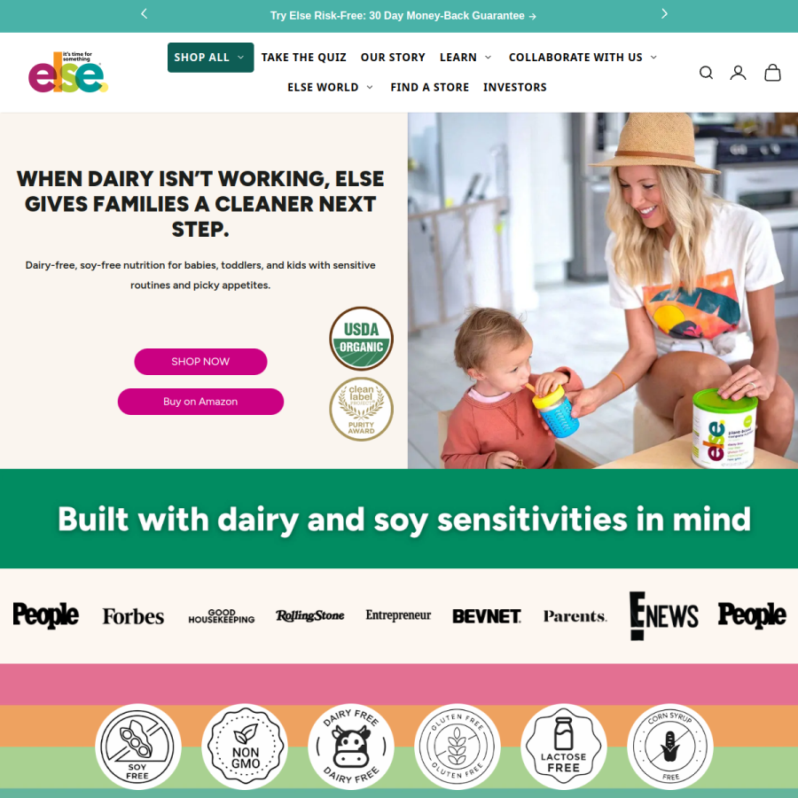 elsenutrition.com homepage screenshot
