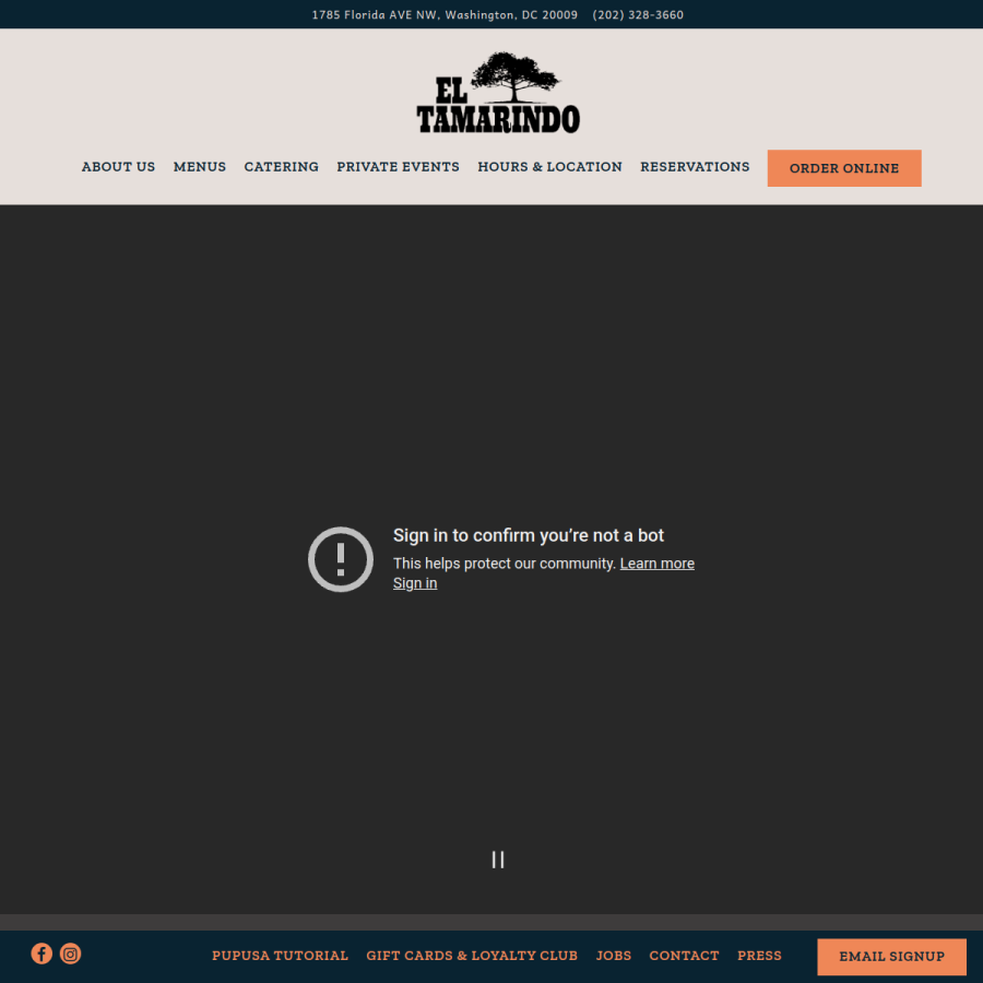 eltamarindodc.com homepage screenshot