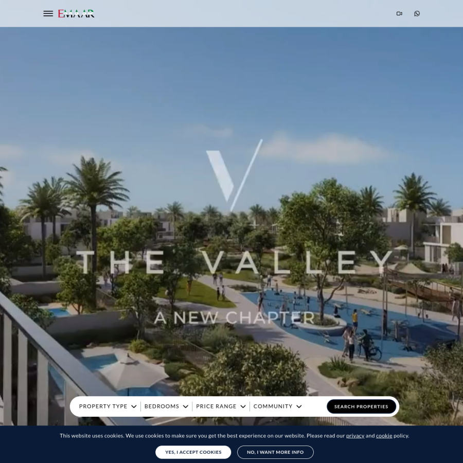 emaar.com homepage screenshot