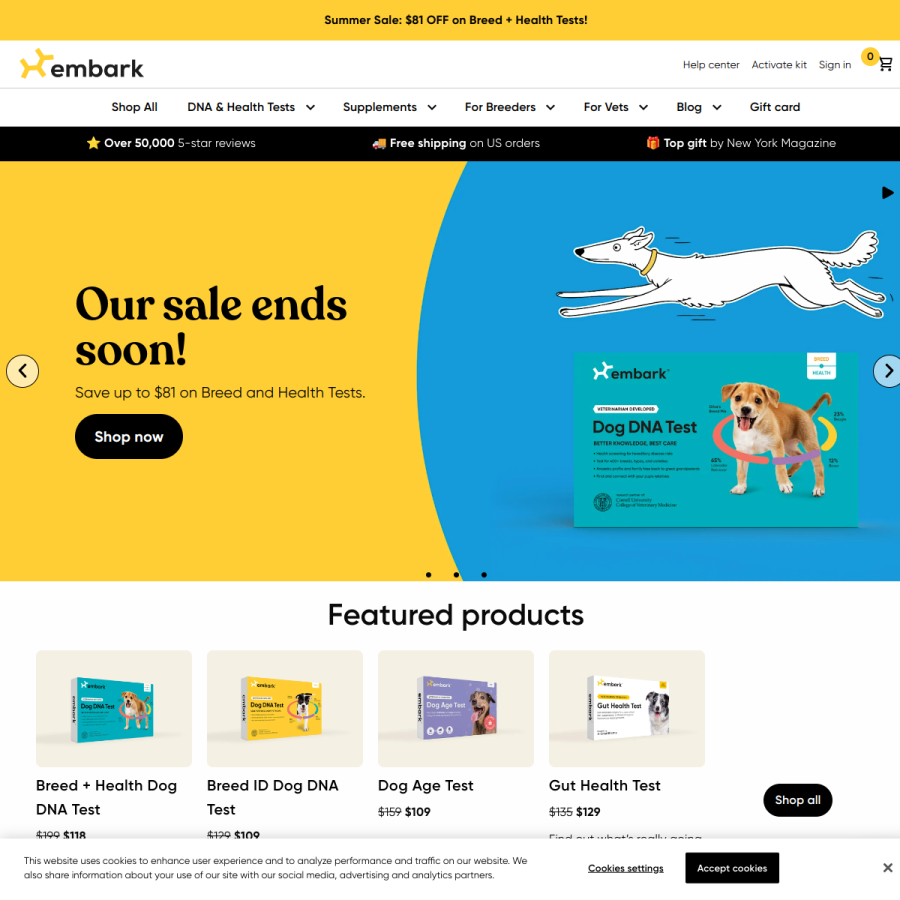 embarkvet.com homepage screenshot