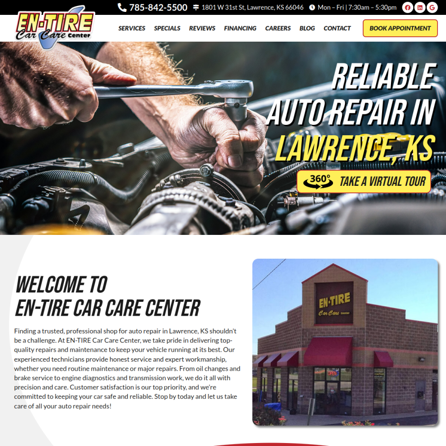 en-tire.com homepage screenshot