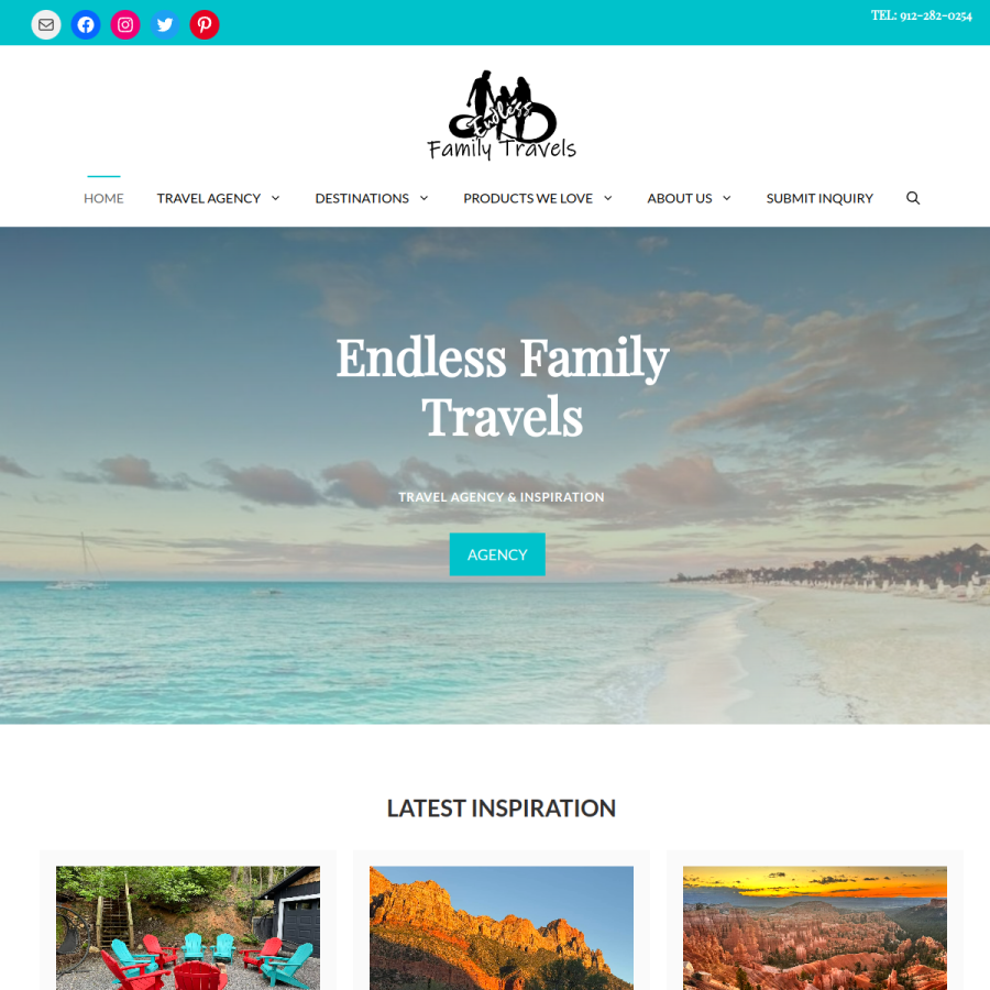 endlessfamilytravels.com homepage screenshot