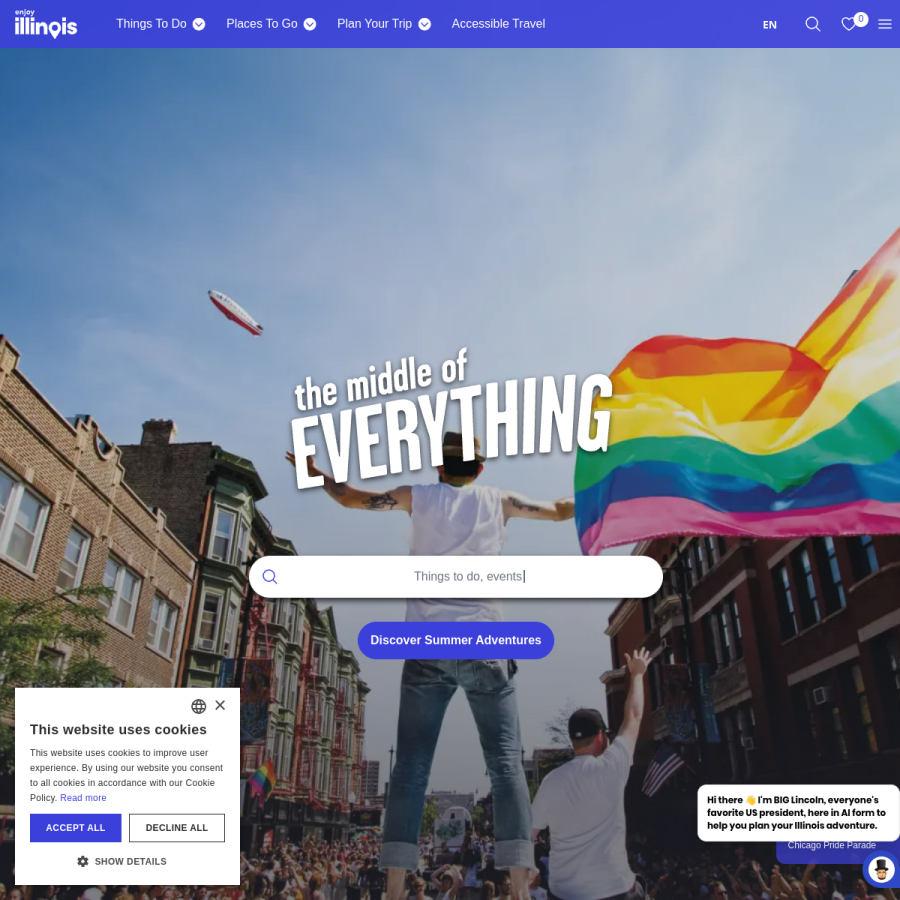 enjoyillinois.com homepage screenshot