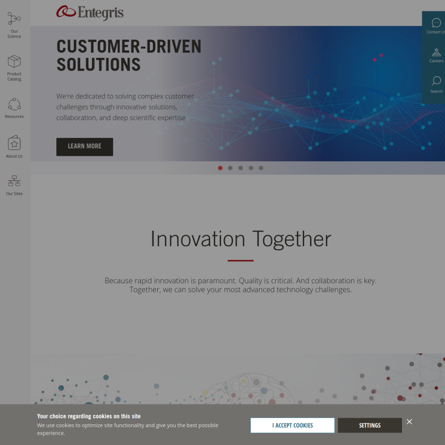 entegris.com homepage screenshot