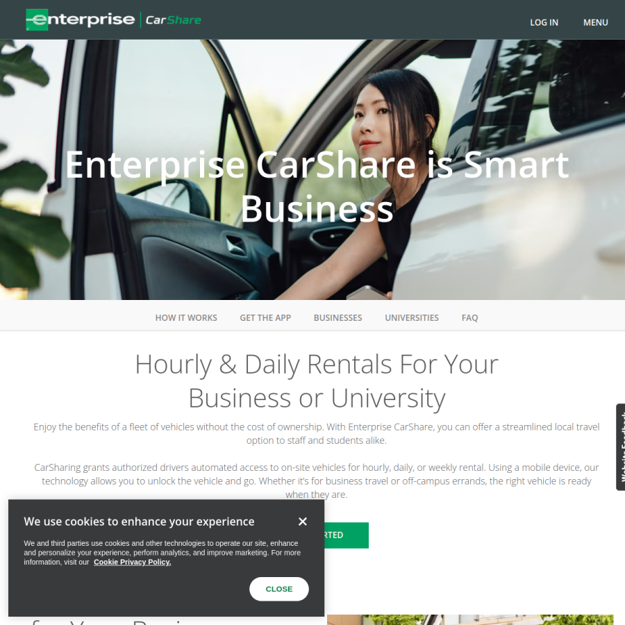 enterprisecarshare.com homepage screenshot