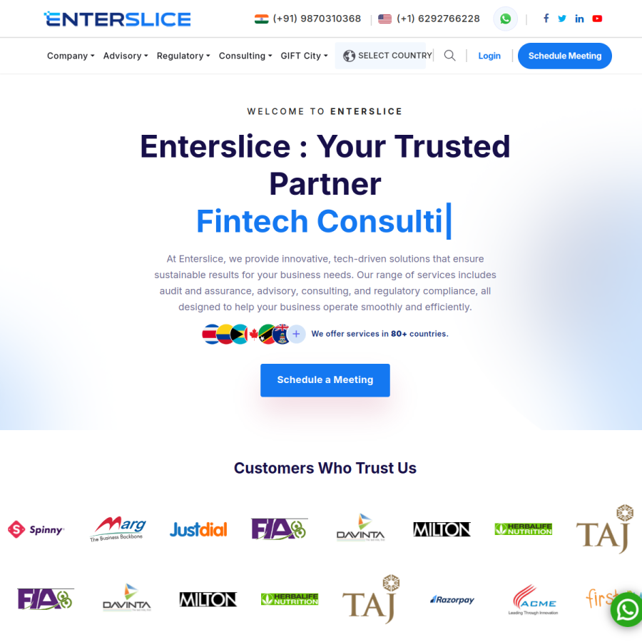 enterslice.com homepage screenshot