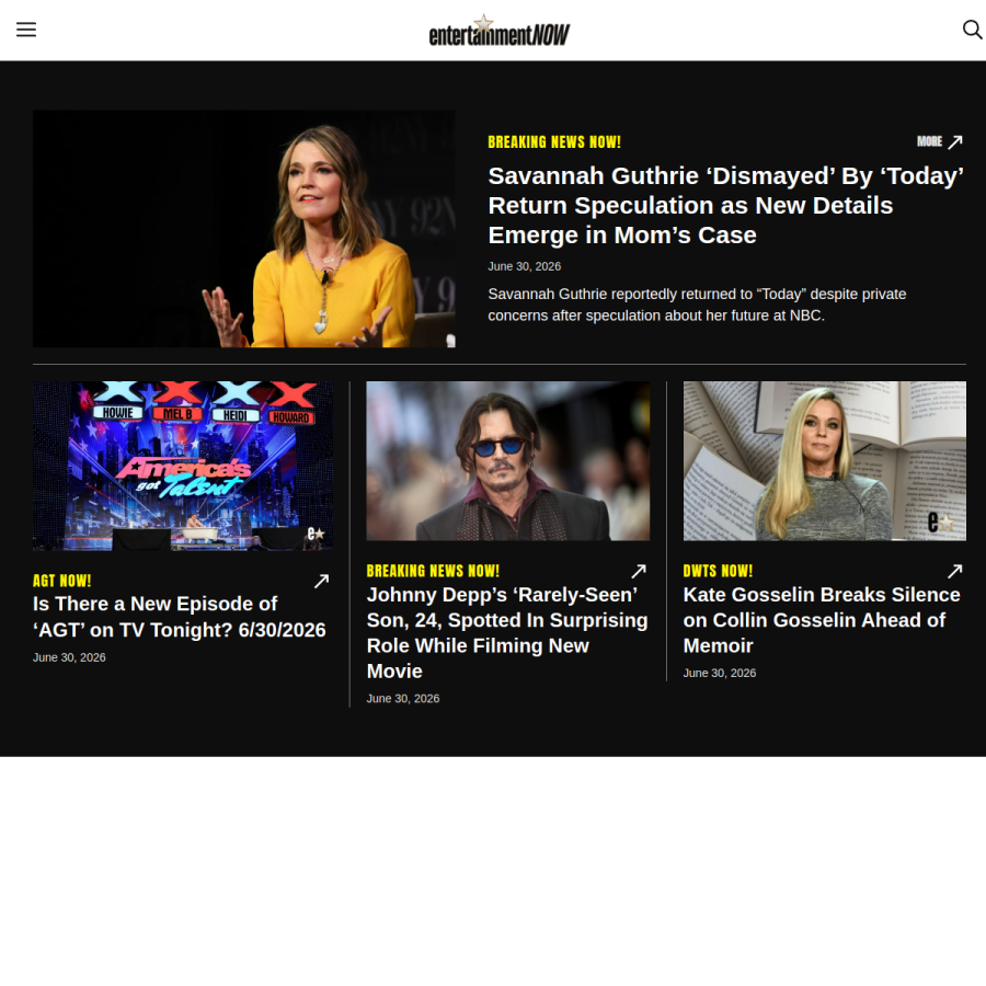 entertainmentnow.com homepage screenshot