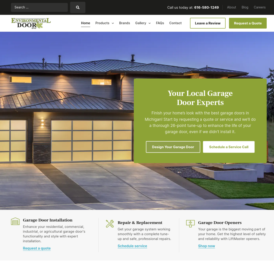 environmentaldoor.com homepage screenshot