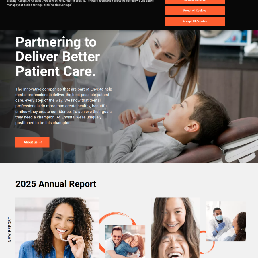 envistaco.com homepage screenshot