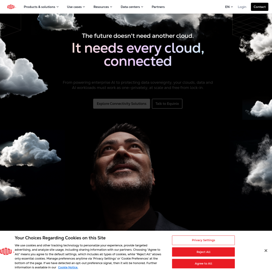 equinix.com homepage screenshot