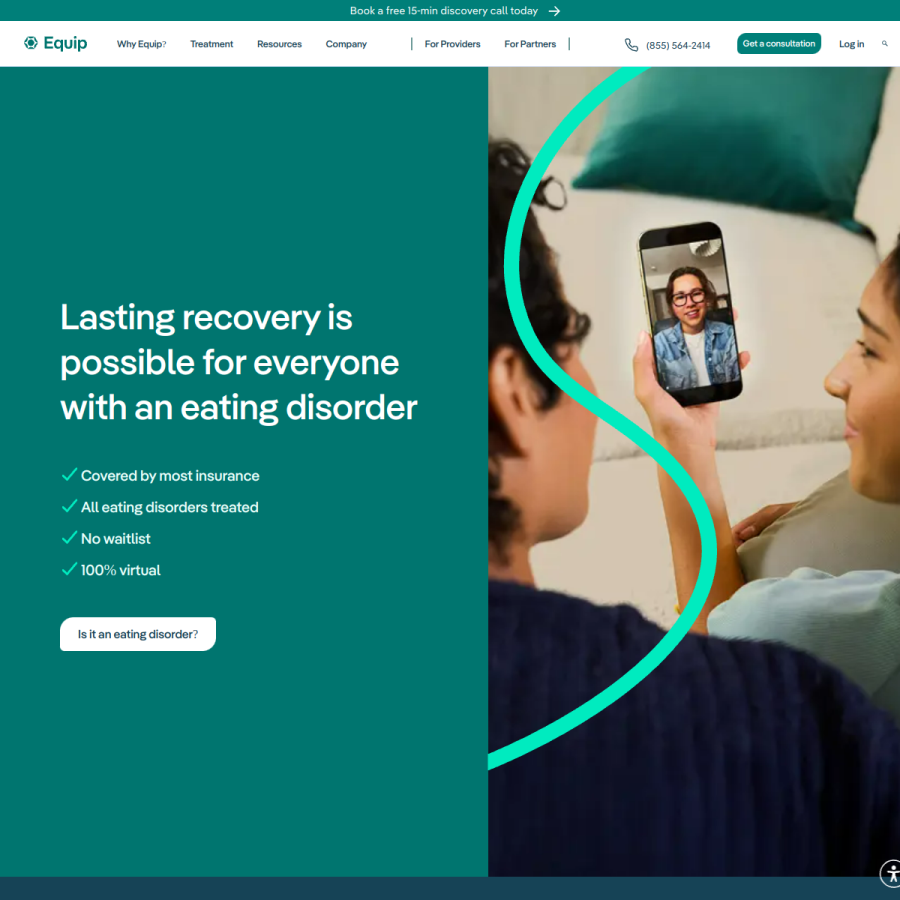 equip.health homepage screenshot