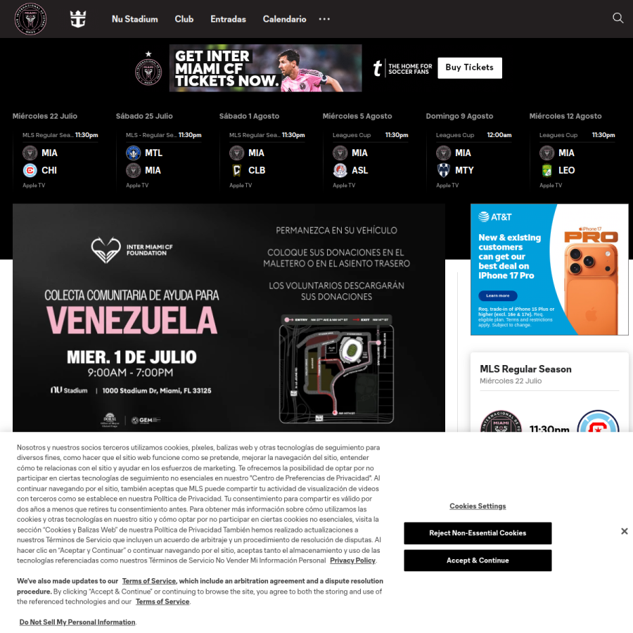 es.intermiamicf.com homepage screenshot