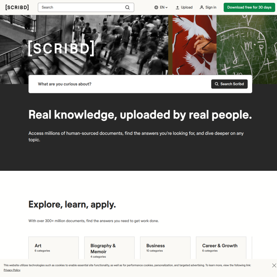es.scribd.com homepage screenshot