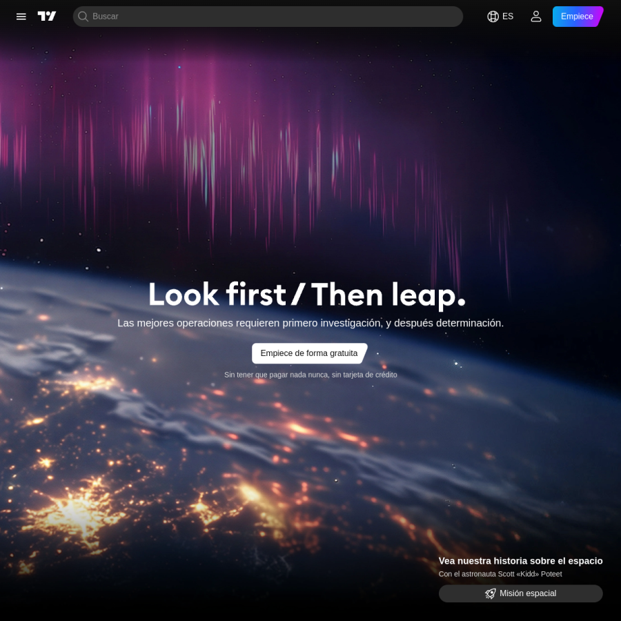es.tradingview.com homepage screenshot