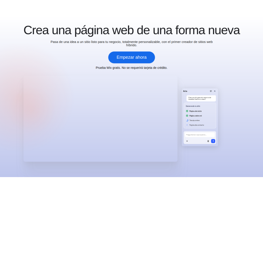 es.wix.com homepage screenshot