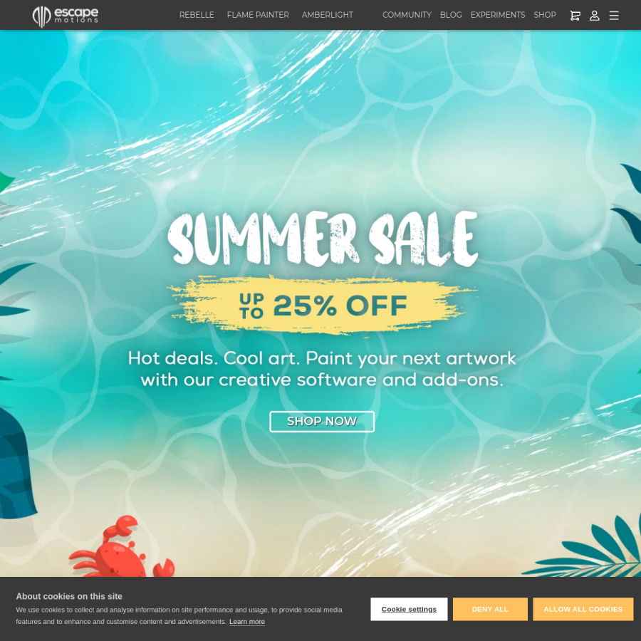 escapemotions.com homepage screenshot