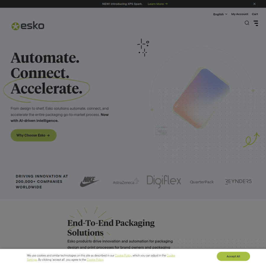 esko.com homepage screenshot