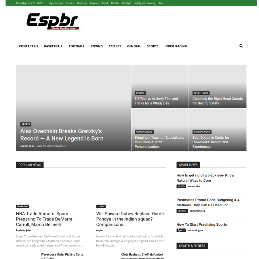 espbr.com homepage screenshot
