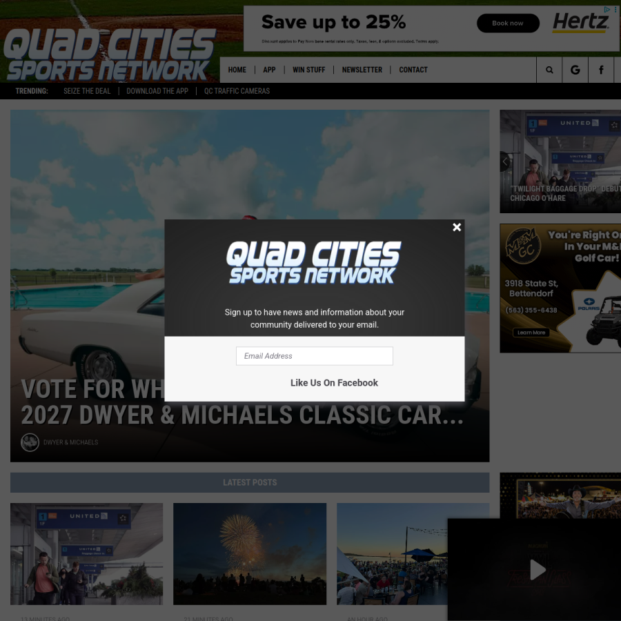 espnquadcities.com homepage screenshot