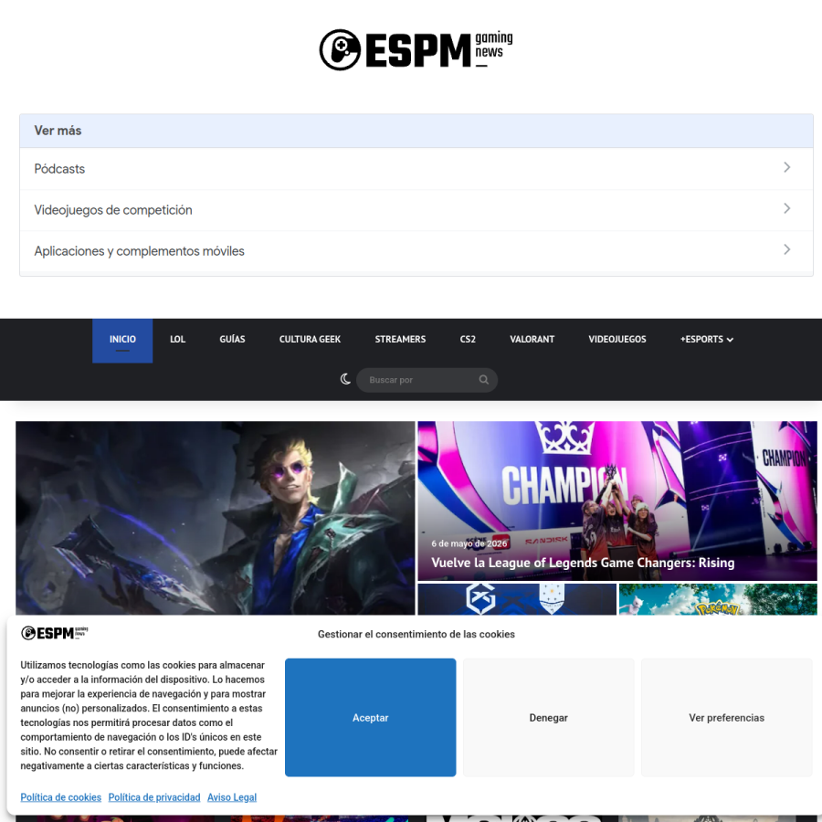 esportmaniacos.com homepage screenshot