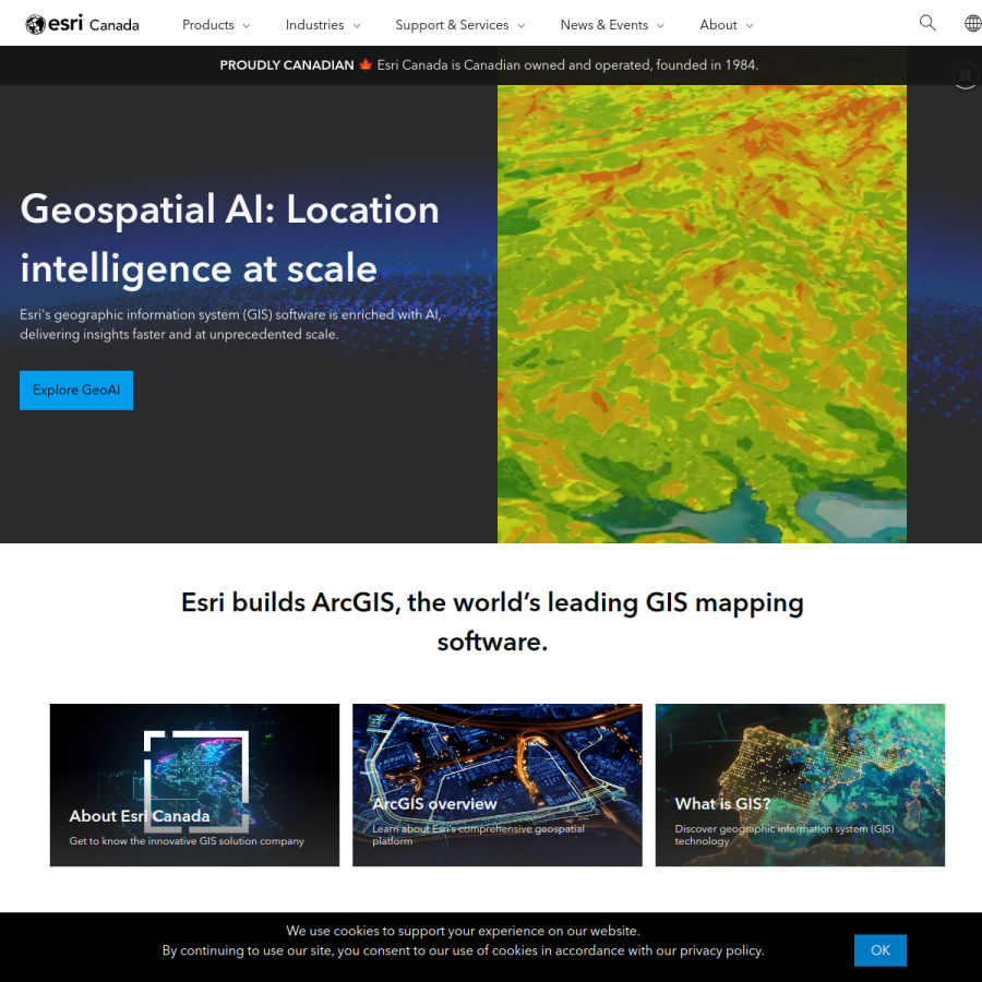 esri.ca homepage screenshot