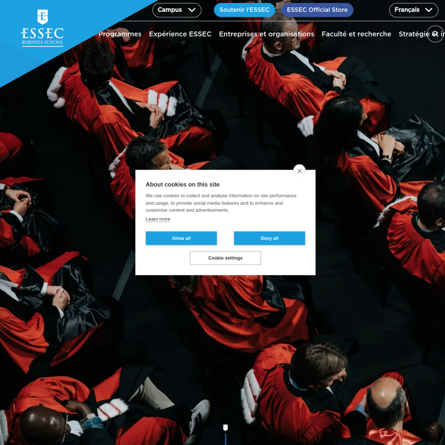 essec.edu homepage screenshot
