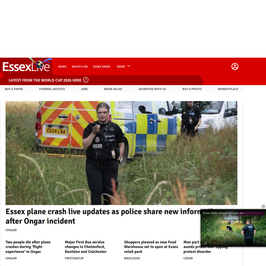essexlive.news homepage screenshot
