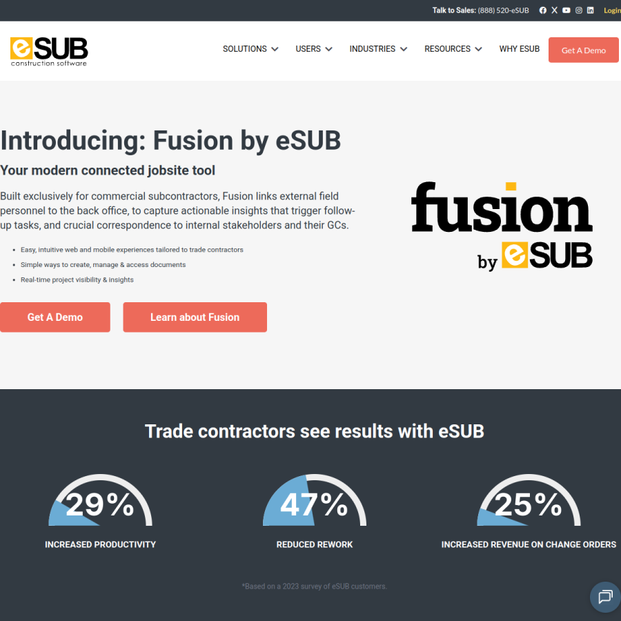 esub.com homepage screenshot
