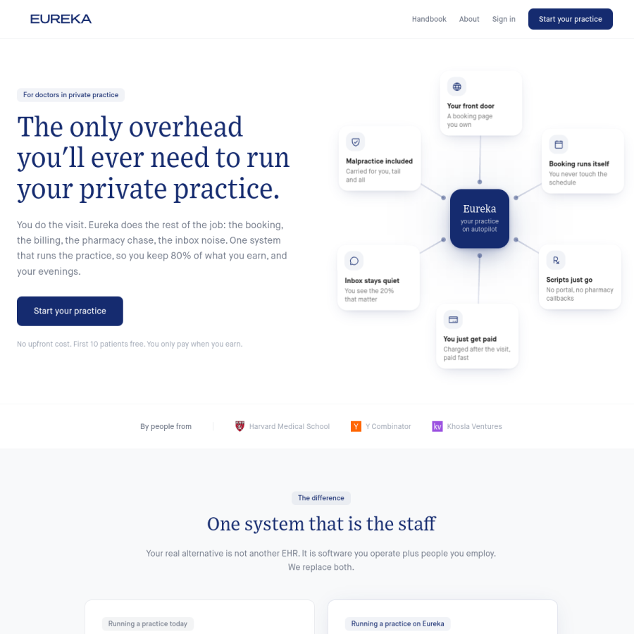 eurekahealth.com homepage screenshot