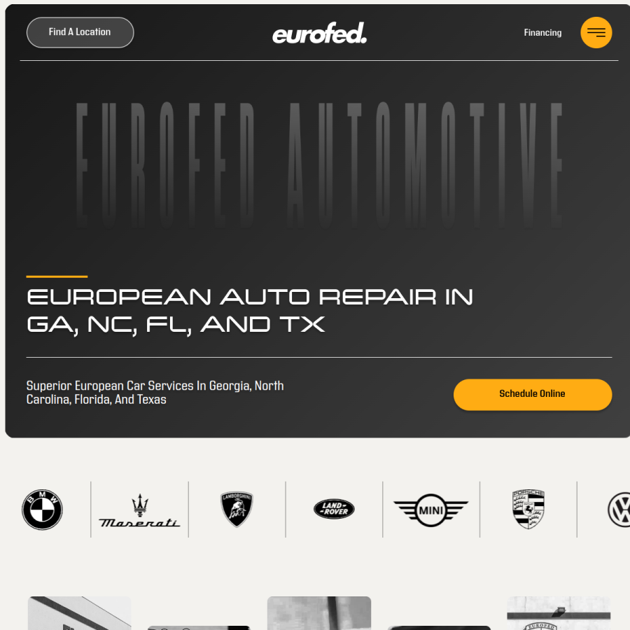 eurofedautomotive.com homepage screenshot