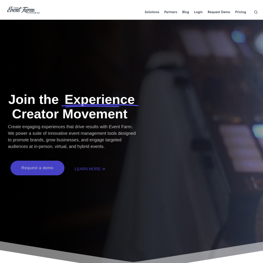eventfarm.com homepage screenshot