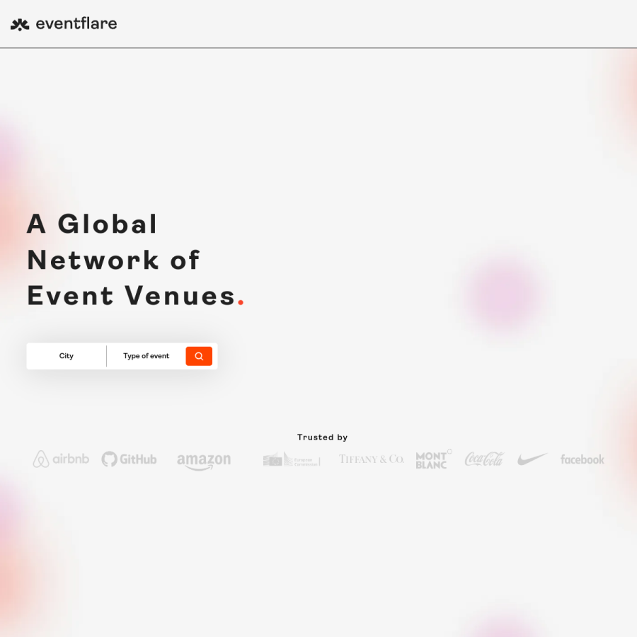 eventflare.io homepage screenshot