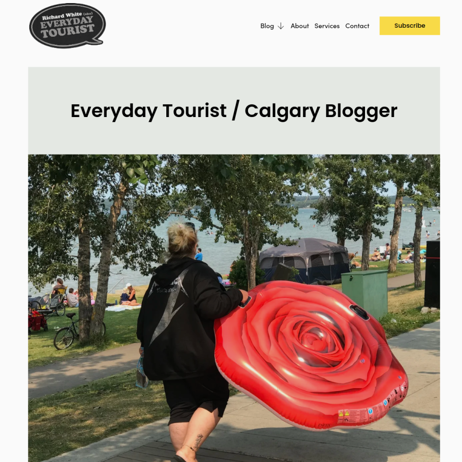 everydaytourist.ca homepage screenshot